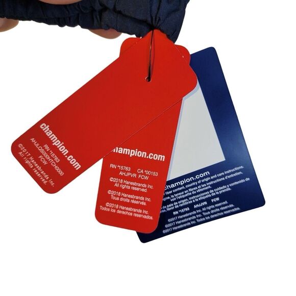 New Champion Stadium Navy Packable Lightweight Jacket Retro Block C Logo Hooded - Picture 4 of 7